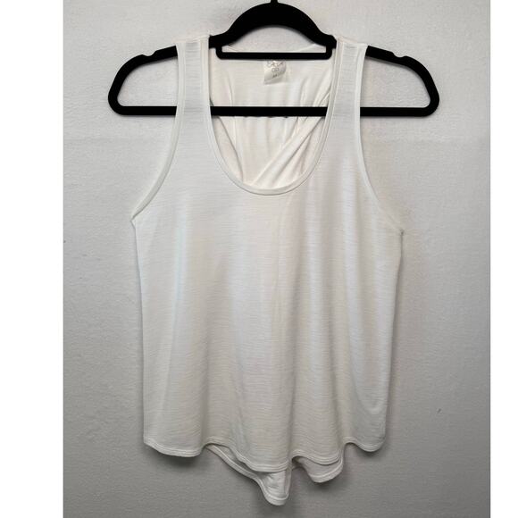 Calia by Carrie White Twist Cross Back Tank, Size M - Picture 1 of 4